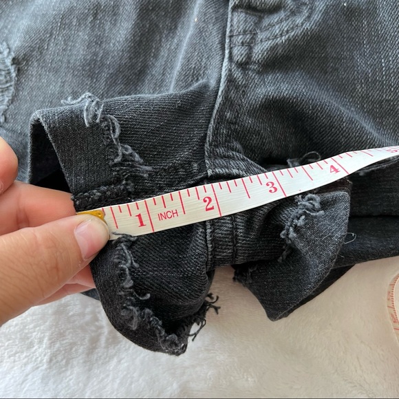 GRLFRND Adriana Slouchy Distressed Shorts in I Just Fall in Love Again - Picture 11 of 12